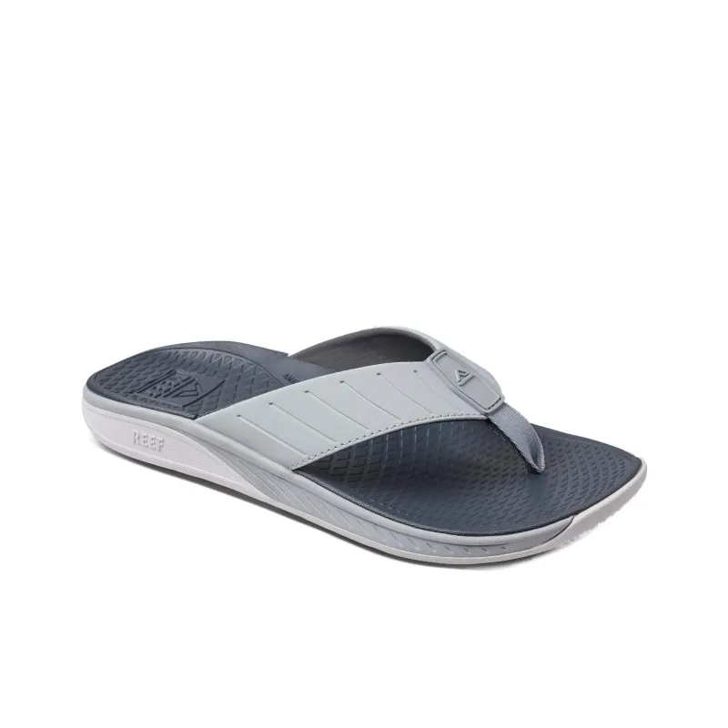 REEF Rubber Sole Odor-Resistant Flip Flops Men Gray-1