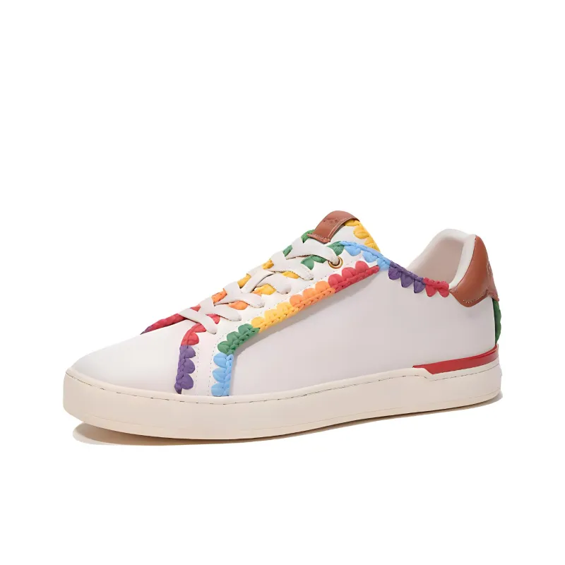 COACH Low Top Skateboard Shoes Men's Rainbow-2