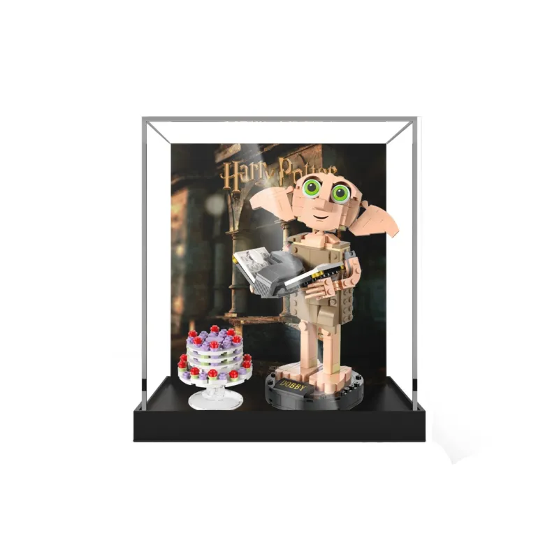 KGBOX Compatibility Building Block 76421 House Elf Dobby Display Case Dust Cover Storage Box Model Accessories-2