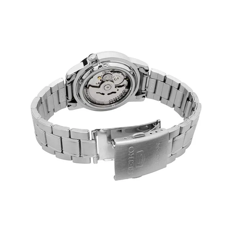 SEIKO Seiko5 Collection Automatic Mechanical Movement Stainless Steel Strap Watch 38mm Unisex Silver Dial SNKK65K1-2