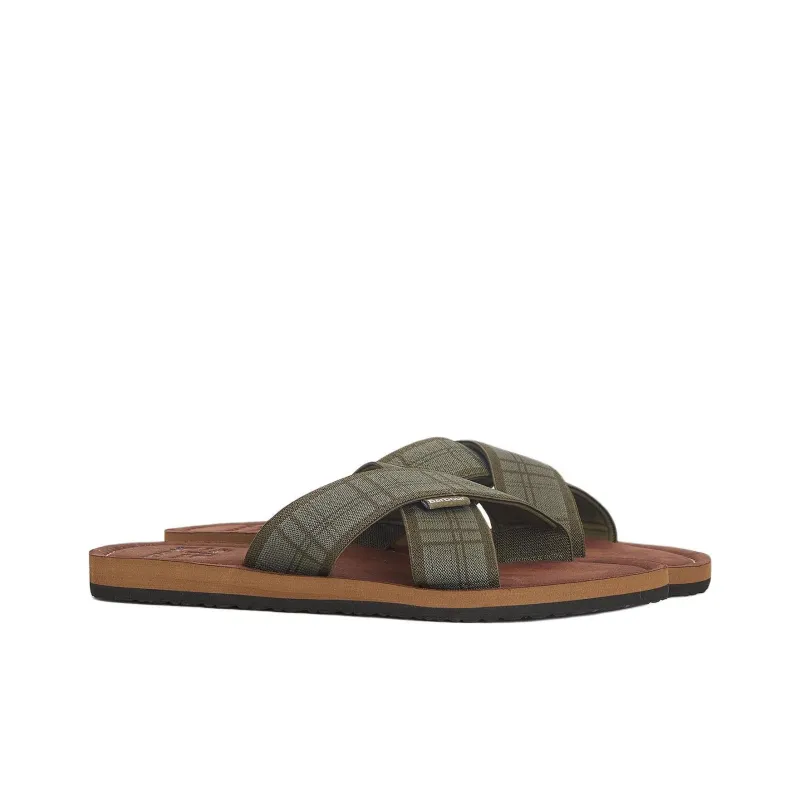 BARBOUR Slide Slippers Men Green-2