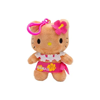 Sanrio Hello Kitty Hawaii Collection Pink Dress Style Dolls Plush Pendant