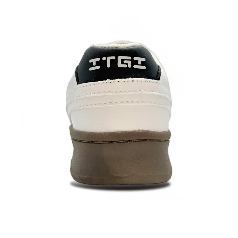 ITGI Anti Slip Wear Resistant Low Top Skateboard Shoes Unisex White Black Gray-3
