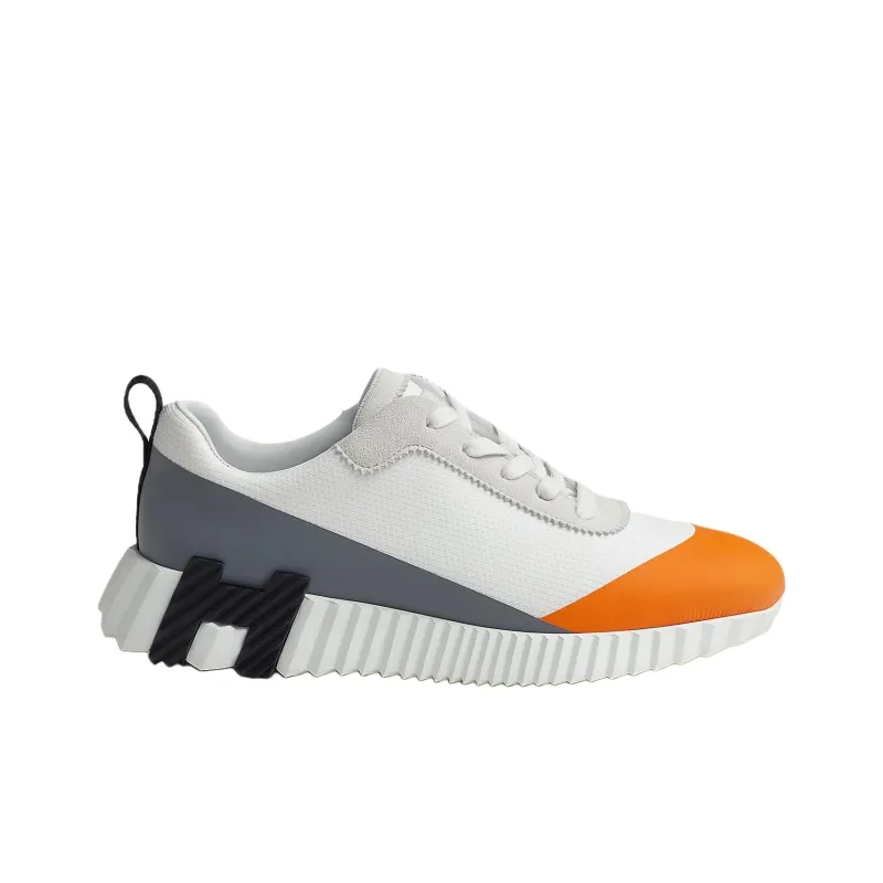 HERMES Bouncing Low Top Casual Shoes Women's White-1