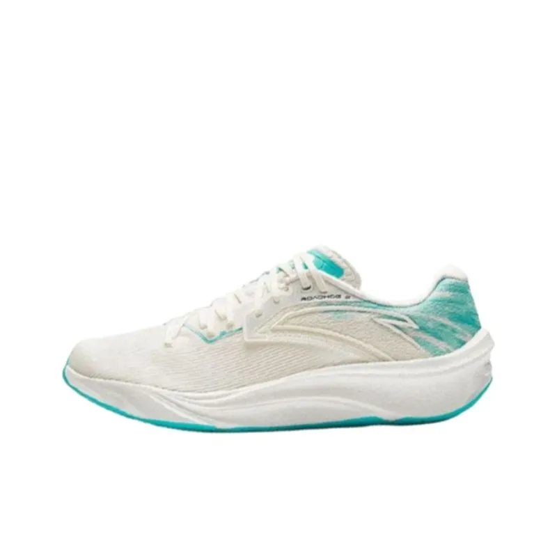 Anta Asphalt Road Fighter 2.0 Slip-Resistant Breathable Coverage Low-Top Casual Running Shoes Men White Blue-0