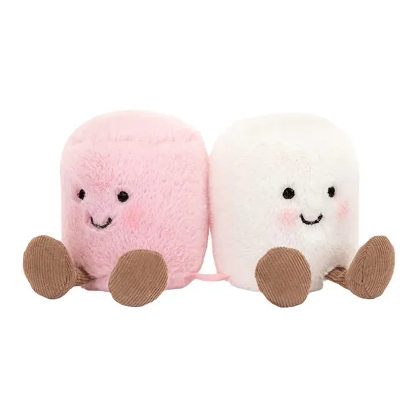 JELLYCAT Amuseables Pink And White Marshmallows Plush Toy-1