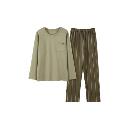 Herbal Primer Pajama Set Men Green