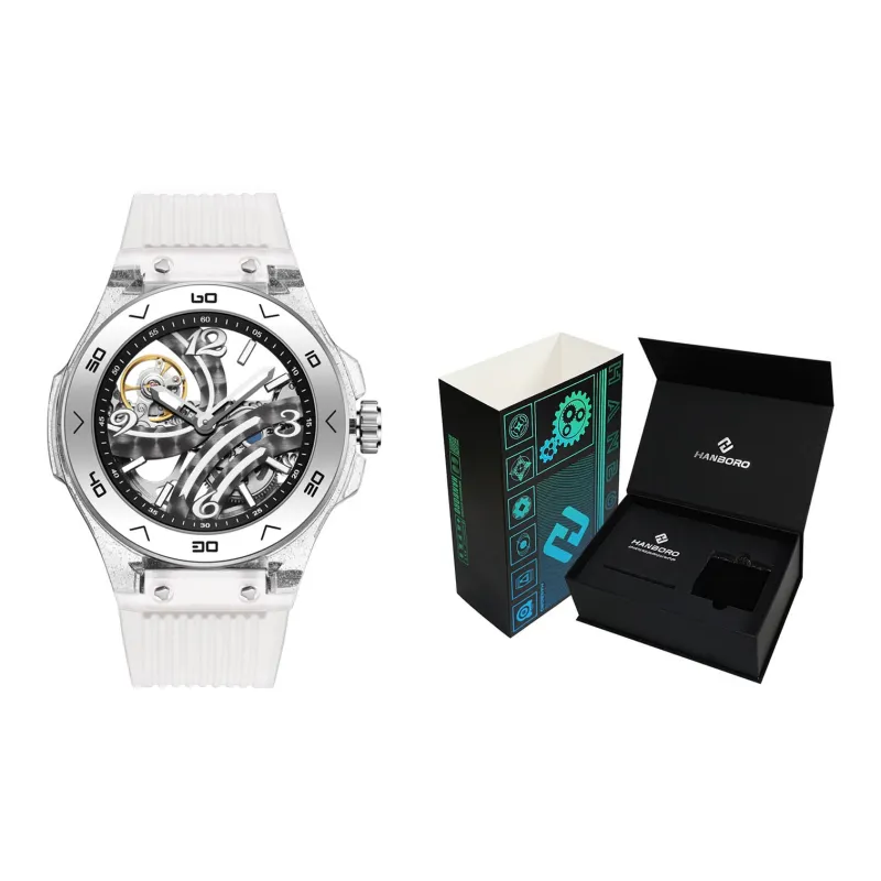 HANBORO Automatic Mechanical Movement Watch Men's Watches Cut Out Dial HBR963-1