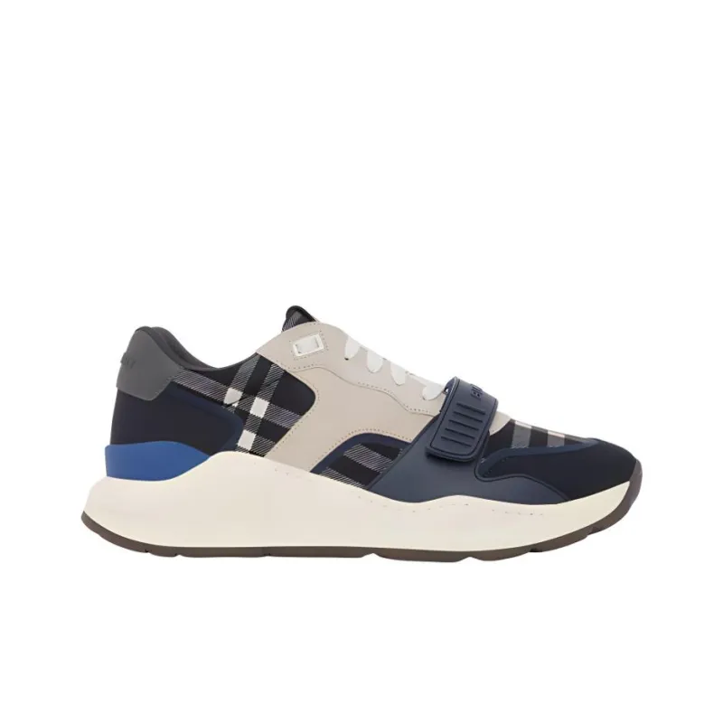 Burberry Check Sneakers 'Dark Charcoal Blue'-1