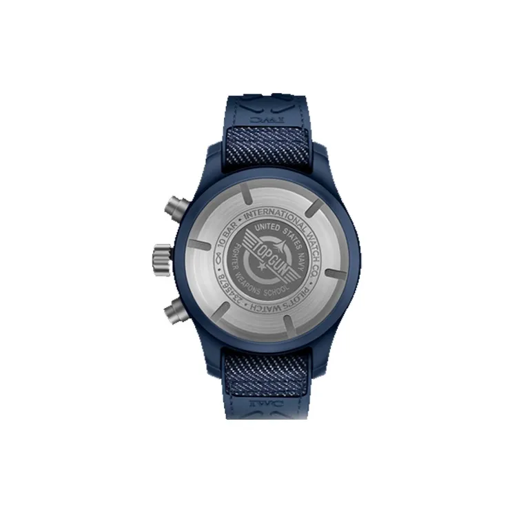 IWC PILOT Collection Automatic Mechanical Movement Men's Watches Watch Blue Dial Ceramic Watch Case Rubber Strap-1