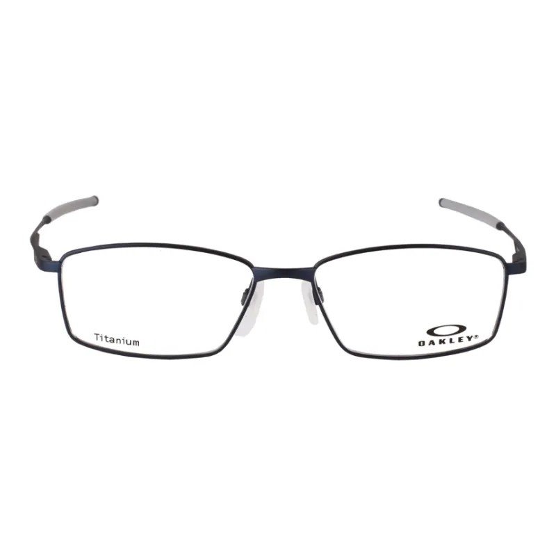 Oakley Rectangular Eyeglass Frames Unisex Black Blue Titanium-1