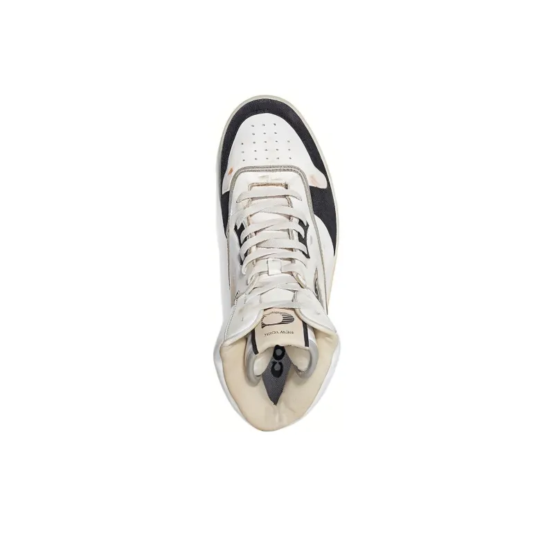 COACH High Top Stylish Skateboarding Shoes Women's Beige Black-3