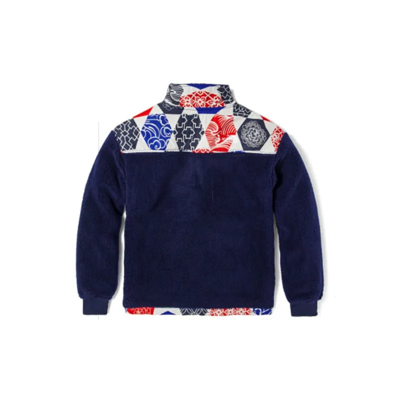 THE NORTH FACE Winter Olympics Limited Collection Velvet-feel Coat Men Blue+Shopping Bag-2