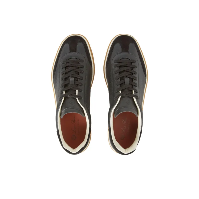 Loro Piana Low Top Skateboard Shoes Men Black-4