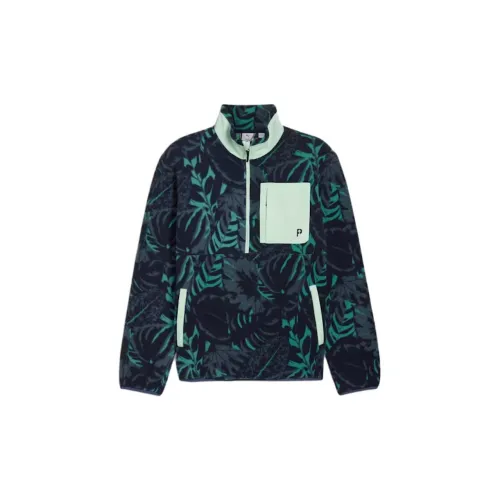 PUMA X PALM TREE CREW Jackets Men Dark Navy - Shiny Green