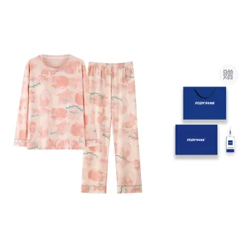 Floating Light Islands Pajama Set Women's Gift Box Set Pink