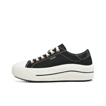 Skechers Bob's Anti Slip Wear Resistant Low Top Skateboard Shoes Women's Black
