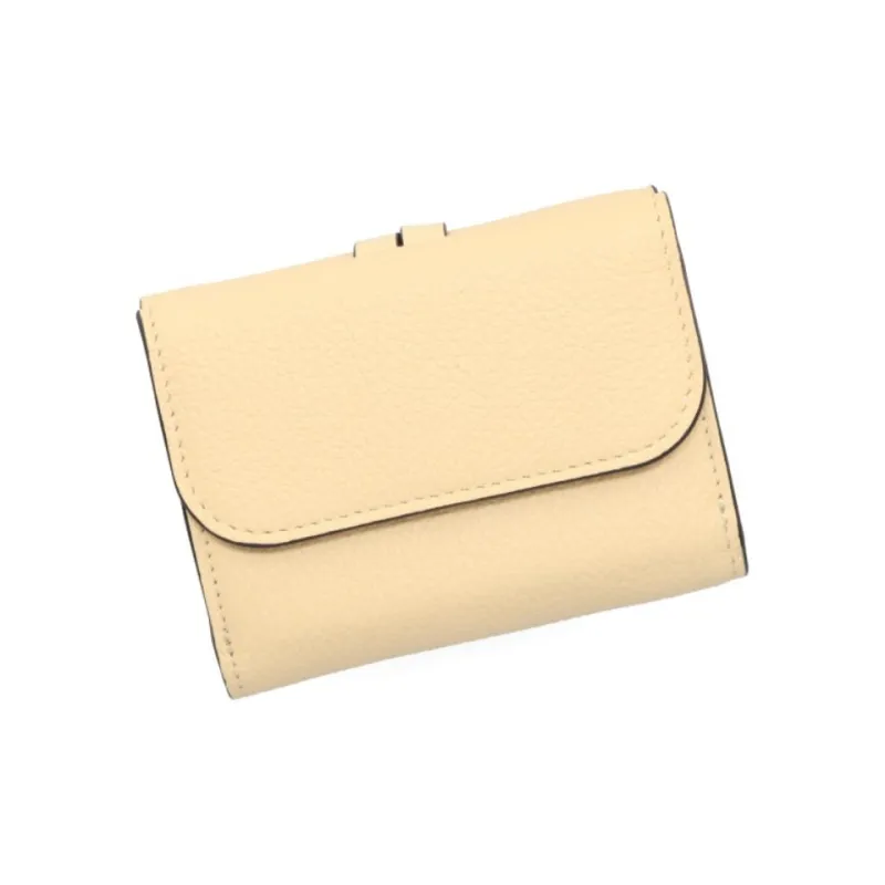 Chloe Alphabet Grained Calfskin Clutch Mini Women's Soft Yellow-2
