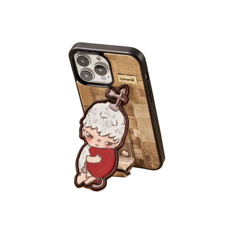 POP MART TPU/PC/Canvas/PU Material HIRONO Mute Drama Collection Phone Case Compatible With IPhone 14 Pro Max-1