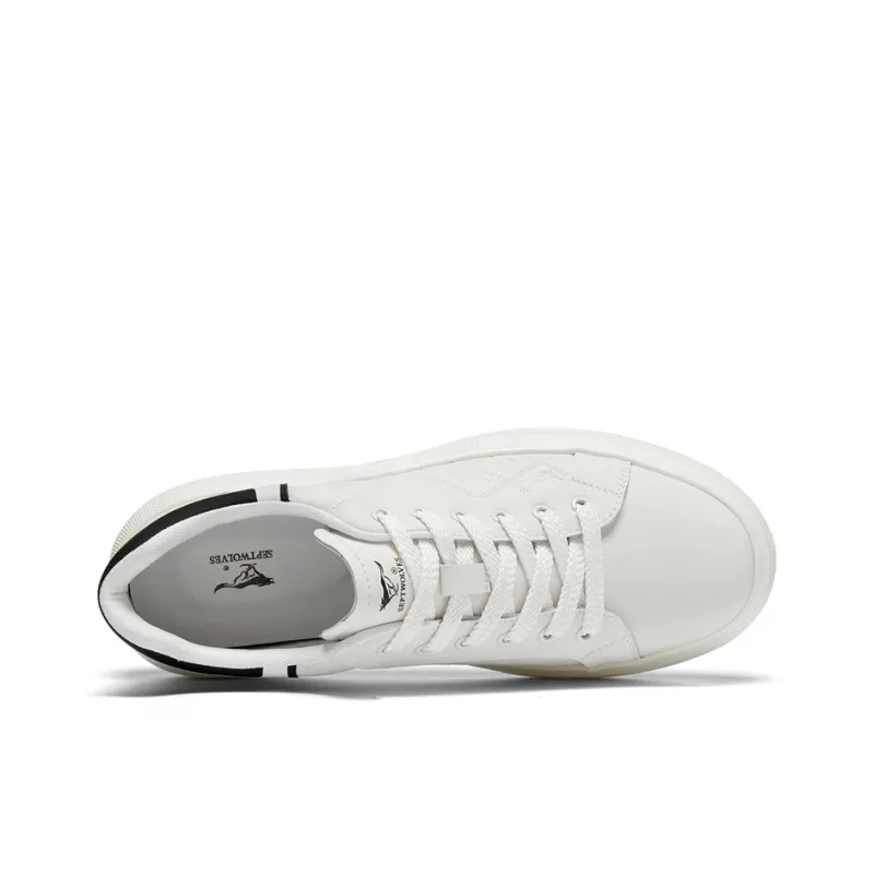 SEPTWOLVES Slip-Resistant Cushioning Wear-Resistant Lightweight Height-Increasing Low-Top Skateboard Shoes Men-11