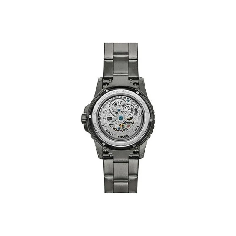 FOSSIL Wrist Watch Automatic Mechanical Movement Stainless Steel Strap 42mm Silver Dial Men's Watches-2