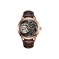 OBL-VM-Rose Case Black Dial Brown Strap