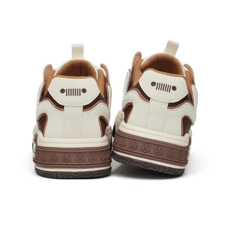 JEEP SPIRIT Anti Slip And Wear Resistant Height Increasing Low Top Skateboard Shoes Men Brown-6