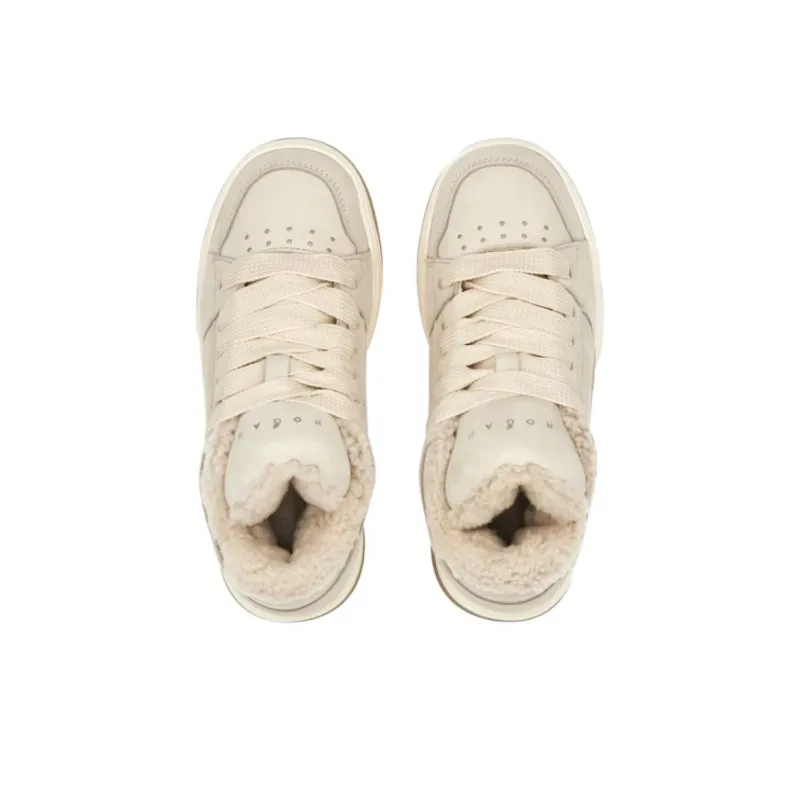 HOGAN H667 Faux shearling Leather Sneakers Women's-4