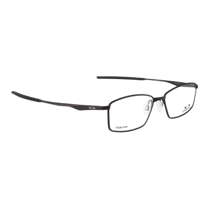 Oakley Rectangular Eyeglass Frames Unisex Black Blue Titanium-0