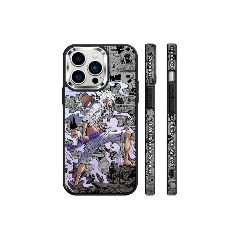 MSMF Glass Material Nika Luffy One Piece Anime Men's Niche Trendy Phone Cases For Iphone12/13/14/15/PLUS/pro/promax-2