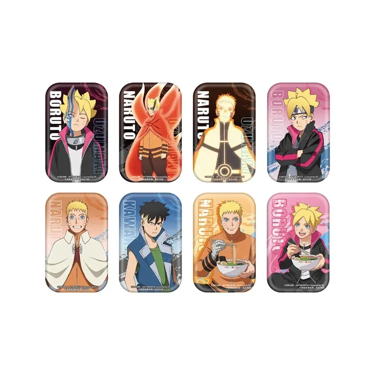 Xhdm NARUTO Boruto, New Era, Naruto Uzumaki & Boruto Uzumaki & Byakugou & Kawaki, Long Badge IP Merch-0