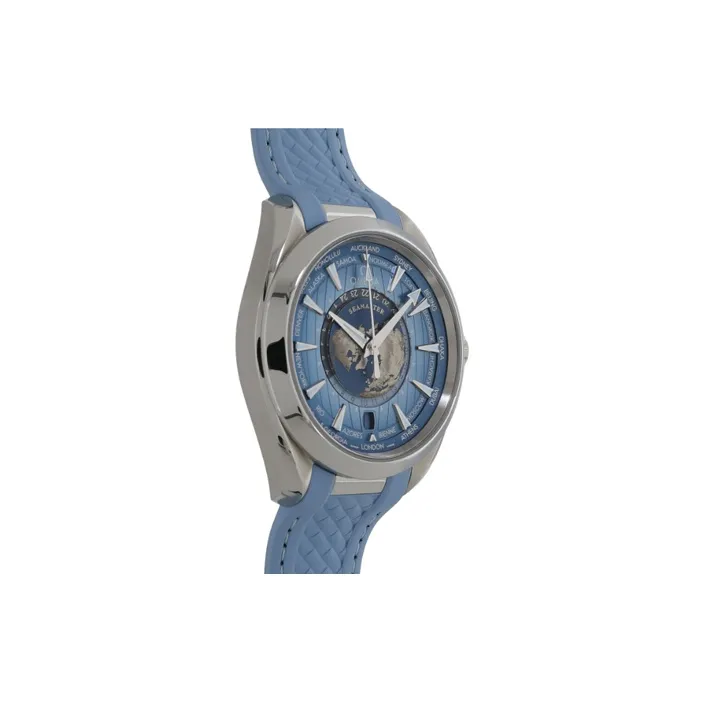 OMEGA AQUA TERRA 150 Meters Automatic Mechanical Movement Men's Watches Watch 43mm Blue Dial Steel Case Rubber Strap-4