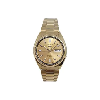 SEIKO Automatic Mechanical Movement Stainless Steel Strap Watch Men's Watches Gold Dial SNXS80J5