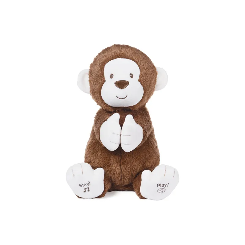 GUND Clapping Monkey Singing Clapping Monkey Baby Soothing Music Toy Dolls Plush Doll 30cm High-1