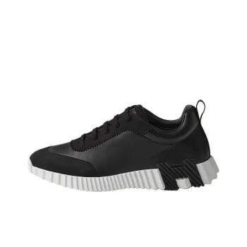 HERMES Bouncing Low Top Casual Shoes Men Black