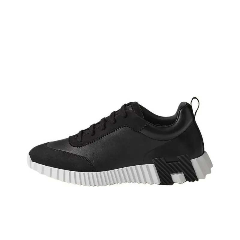 HERMES Bouncing Low Top Casual Shoes Men Black-0