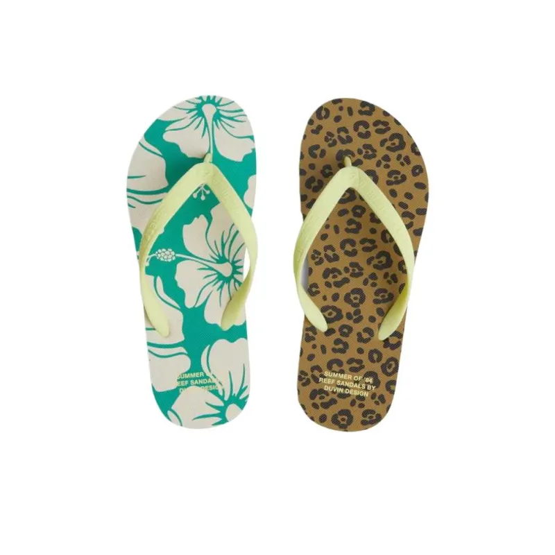 REEF Quick Dry Flip Flops Men Leopard Print-3