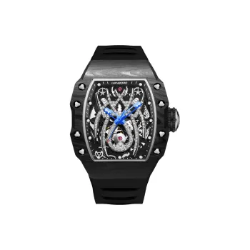 HANBORO Mechanical Movement Rubber Strap Watch Men's Watches White Dial HBR922.3