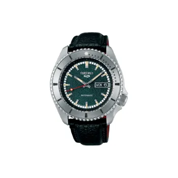 SEIKO Mechanical Movement Cowhide Strap Watch Men's Watch Green Dial