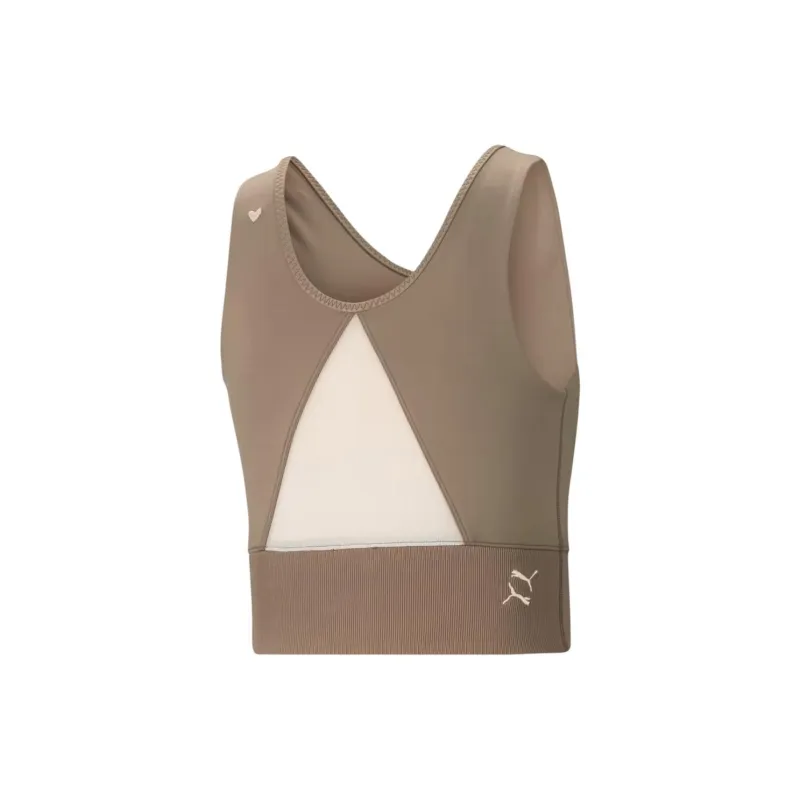 PUMA Puma Exhale Training Crop Top Sport Vests Women's Brown-1