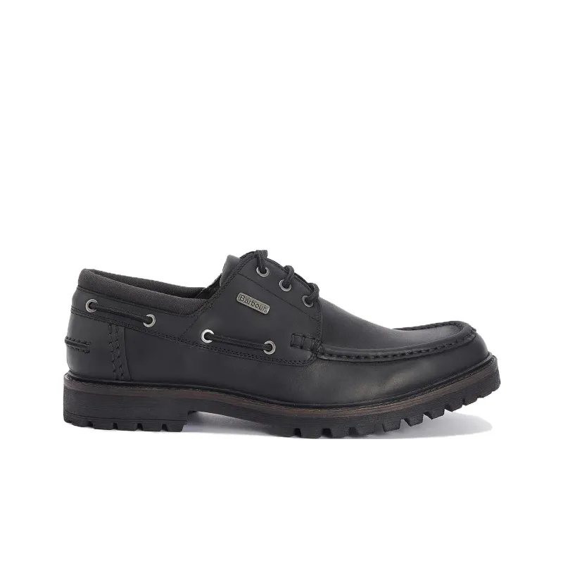 BARBOUR Basalt Boat Shoes Men's Black-1