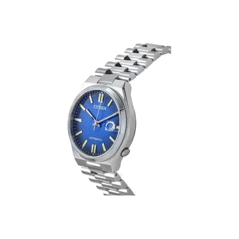 CITIZEN Collection Automatic Mechanical Movement Stainless Steel Strap Watch Unisex Blue Dial NJ0151 88L-3