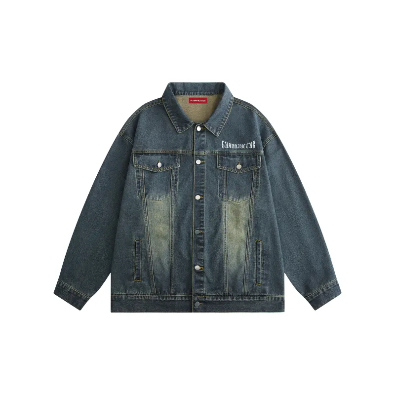 HUANQIU Denim Jackets Unisex-5