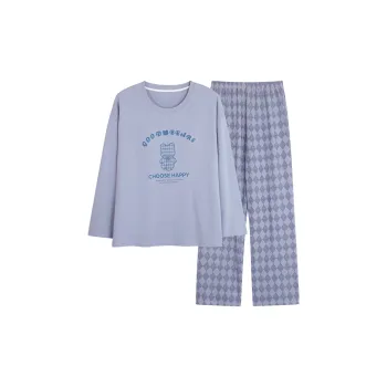 The Story Of The Flower Season Pajama Set Women's Royal Blue