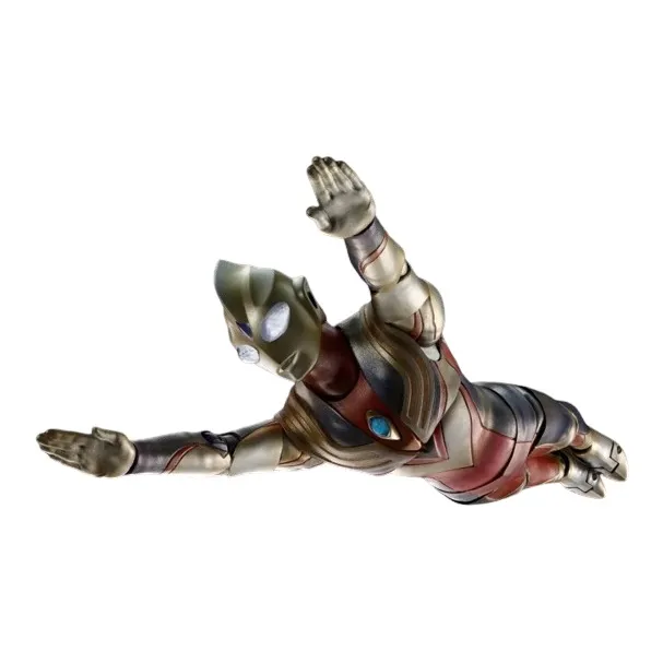 BANDAI SHF Ultraman Tiga Authentic Bone Carving Sparkling Tiga Action Figures 15cm-3