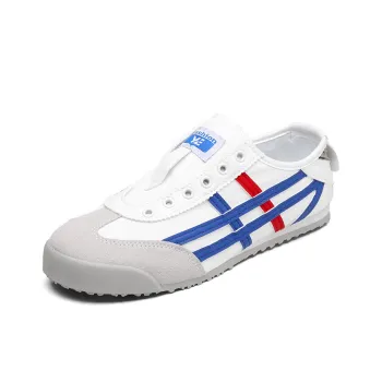 Locke Breathable Lightweight Low Top Casual Running Shoes Unisex White Blue