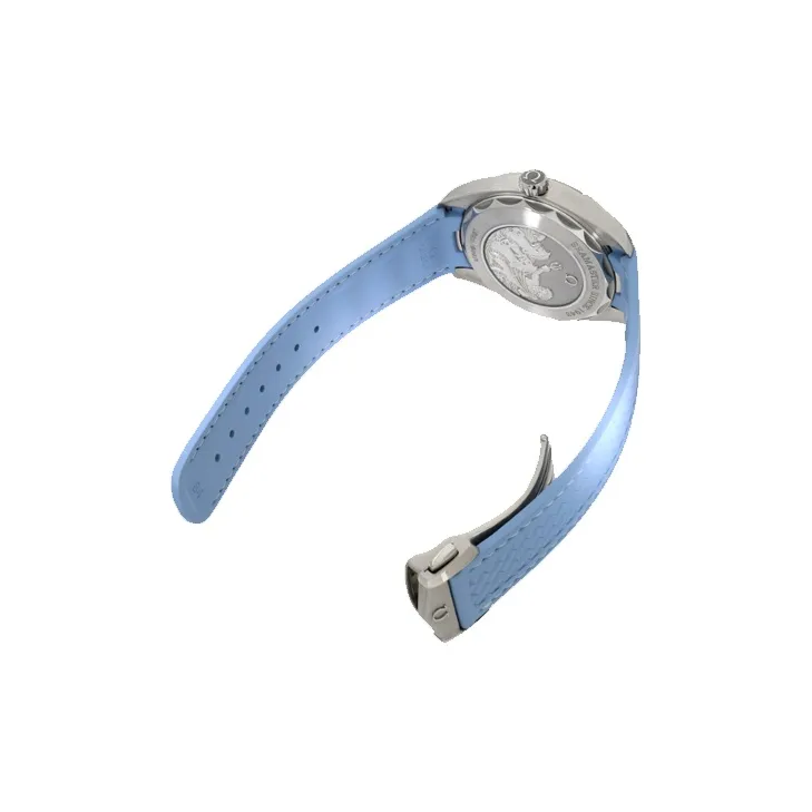 OMEGA AQUA TERRA 150 Meters Automatic Mechanical Movement Men's Watches Watch 43mm Blue Dial Steel Case Rubber Strap-3