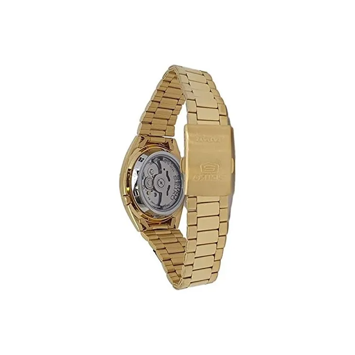 SEIKO Automatic Mechanical Movement Stainless Steel Strap Watch Men's Watches Gold Dial SNXS80J5-1