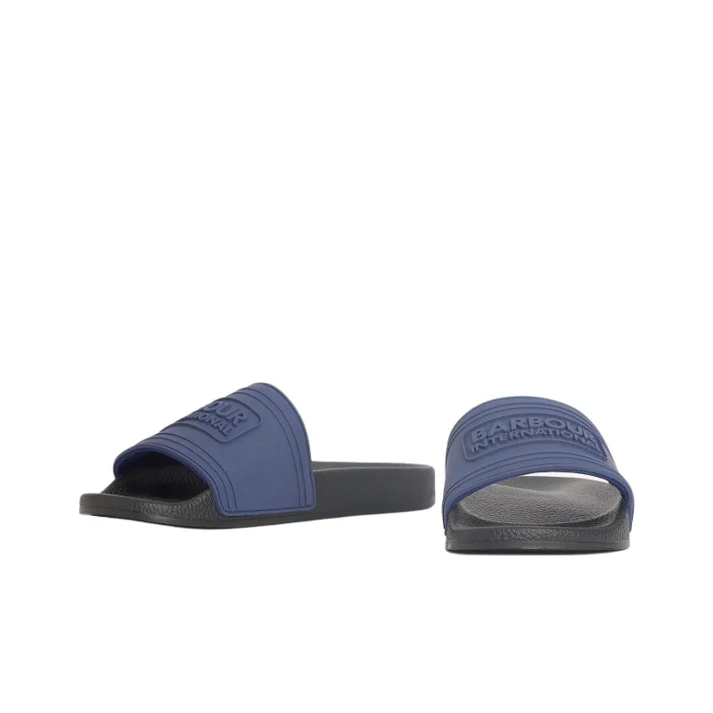 BARBOUR Slide Slippers Men's Blue-3