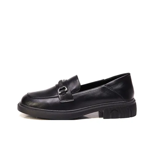 Bull charm Loafers Women's Black